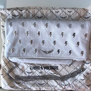 Rock Flash Bag,WHITE LEATHER, 3-way,Zadig&Voltaire